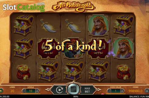 Skärmdump6. Ali Baba's Gold slot
