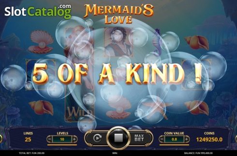 Win Screen. Mermaid's Love slot