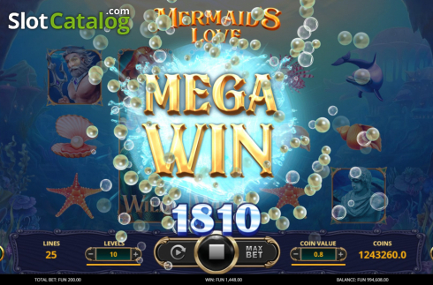 Mega Win. Mermaid's Love slot