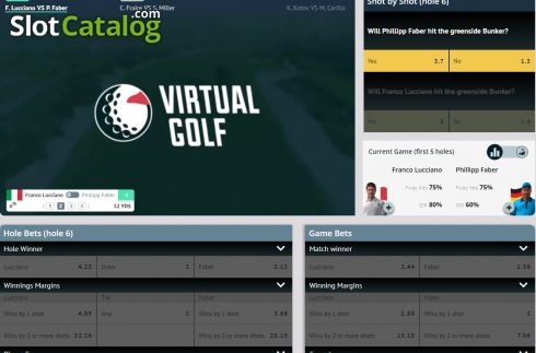 Game screen. Virtual Golf slot