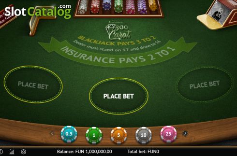 Game screen. 300 Carat Blackjack slot