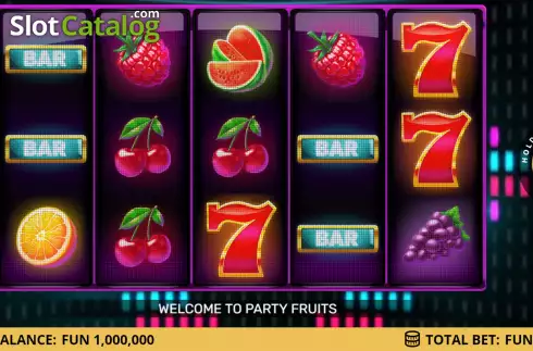 Reel screen. Party Fruits slot