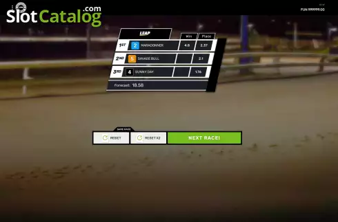 Win screen. Greyhounds Streak slot