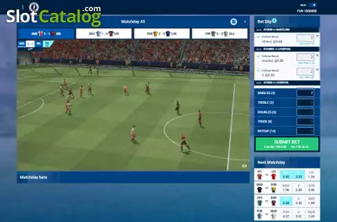 Game screen 1. Virtual Football League slot