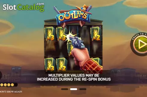 画面2. Outlaws (Leap Gaming) カジノスロット