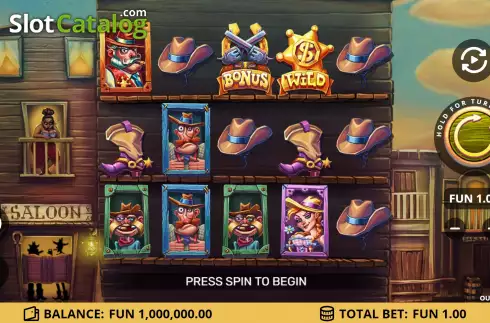 Game Screen. Outlaws (Leap Gaming) slot