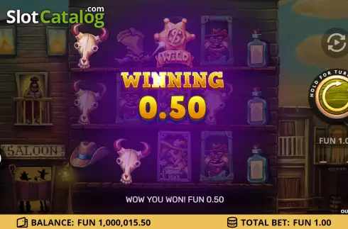 Win Screen. Outlaws (Leap Gaming) slot