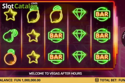 Reels screen. Vegas After Hours slot