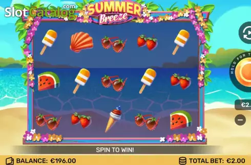 Game screen. Summer Breeze slot