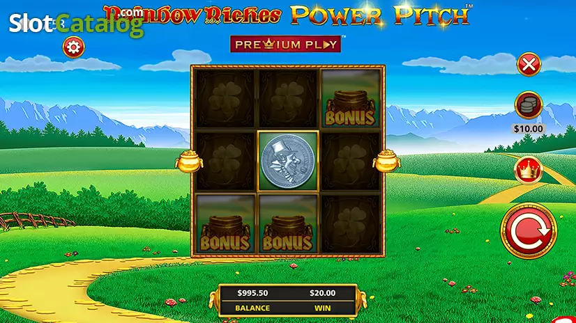Rainbow Riches Power Pitch Bonus Bet Screen