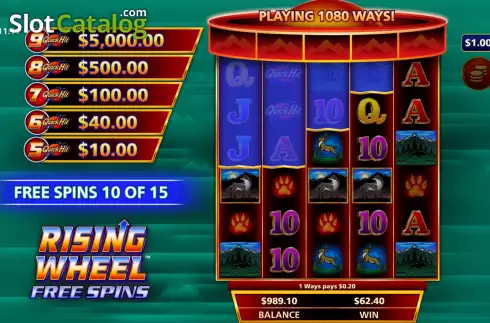Free Spins screen 3. Quick Hit Ultra Pays Wolf Mountain slot