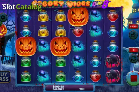 Free Spins Win Screen. Spooky Vibes Accumul8 slot