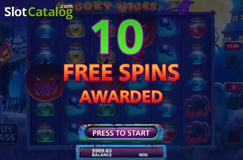 Free Spins Win Screen 2. Spooky Vibes Accumul8 slot
