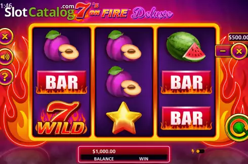 Schermo2. 7's on Fire Deluxe slot
