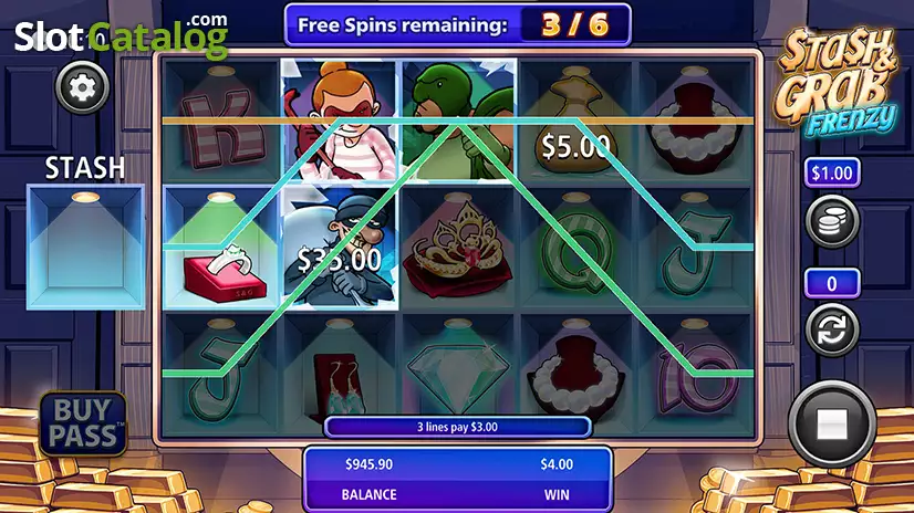 Stash and Grab Frenzy Free Spins