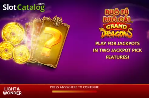 Pantalla2. Duo Fu Duo Cai Grand Dragons Tragamonedas 
