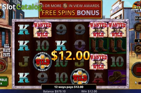 Win Screen 3. Wild Outlaws slot