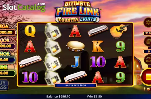 Win screen 2. Ultimate Fire Link Country Lights slot