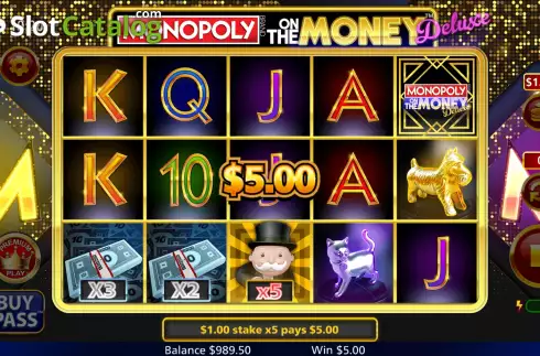 Bildschirm6. Monopoly on the Money Deluxe slot