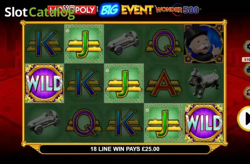 Win Screen 2. Monopoly Big Event Wonder 500 slot