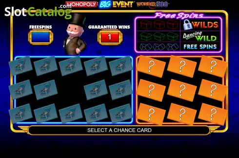 Bonus Win Screen 3. Monopoly Big Event Wonder 500 slot