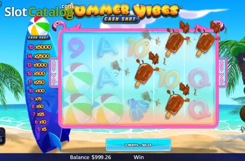 Win screen 2. Summer Vibes: Cash Shot slot
