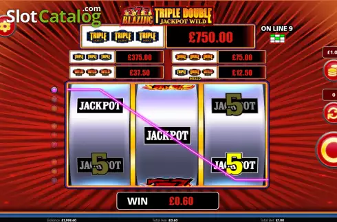 Win Screen. Blazing 777 Triple Double Jackpot Wild slot
