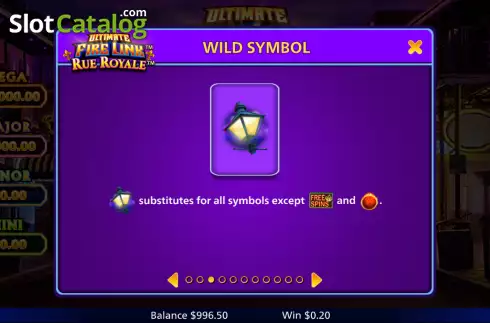 Wild screen. Ultimate Fire Link Rue Royale slot