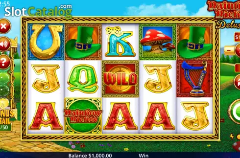 Game screen. Rainbow Riches Deluxe slot