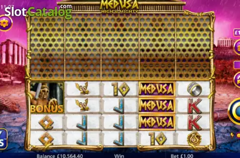Game screen. Medusa High and Mighty slot