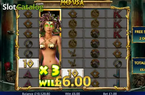 Win screen. Medusa High and Mighty slot