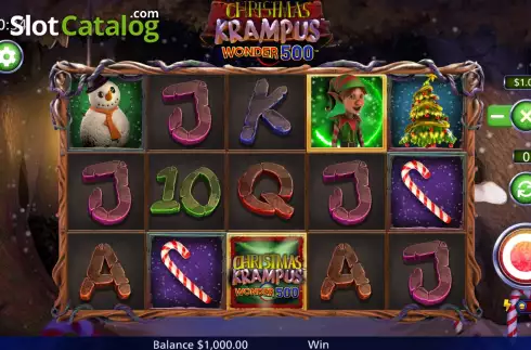 Game screen. Christmas Krampus Wonder 500 slot
