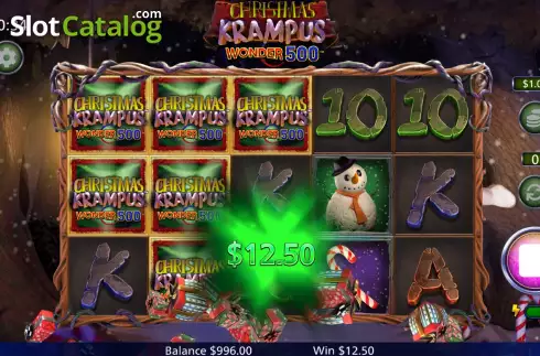 Win screen 2. Christmas Krampus Wonder 500 slot