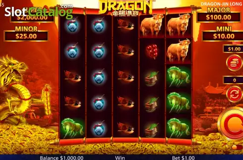 Game screen. Dragon Jin Long Jin Bao slot