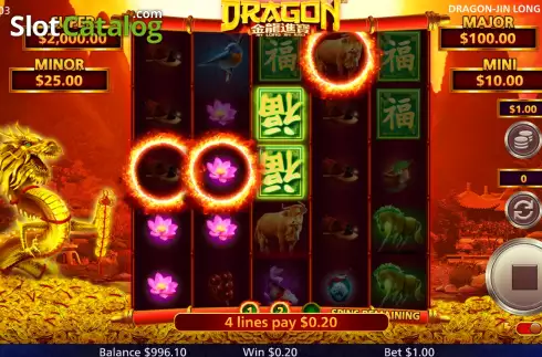 Ekran3. Dragon Jin Lon Lin Bao yuvası