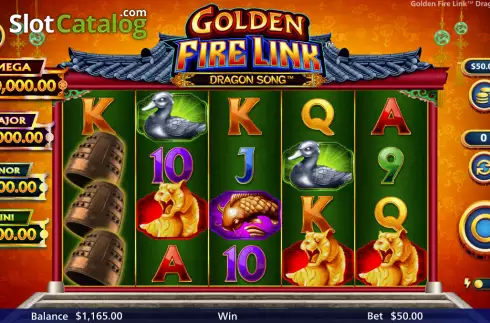 Skärmdump2. Golden Fire Link Dragon Song slot