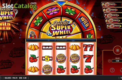 Bonus Wheel Win Screen. Quick Hit Super Wheel Wild Red slot