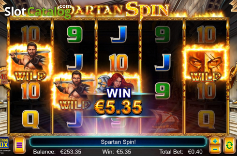 Win Screen 4. Spartan Fire slot