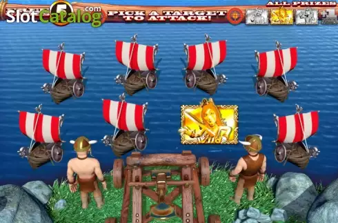 ボーナスゲーム画面1. Viking Fire カジノスロット