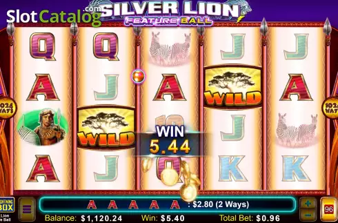 Bildschirm5. Silver Lion Feature Ball slot