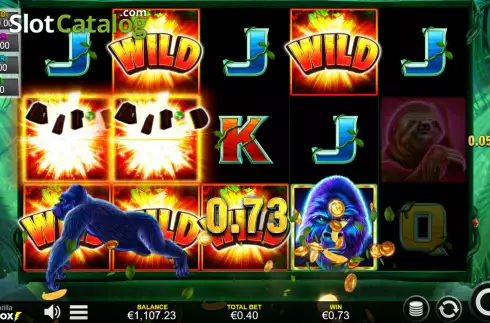 Big Win Screen. Lightning Gorilla slot