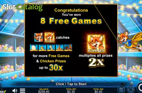 Free Spins Game screen 2. Chicken Fox Jr slot