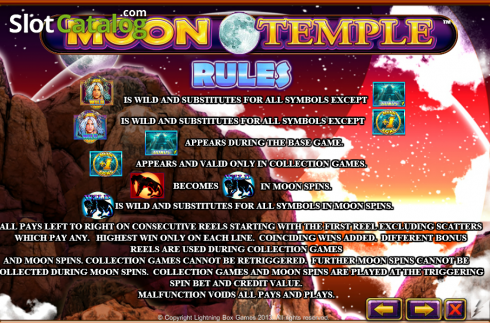 Bildschirm4. Moon Temple slot
