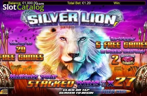 Intro screen. Silver Lion slot