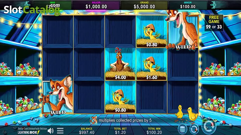 Stellar Cash Chicken Fox 5x Skillstar Free Spins