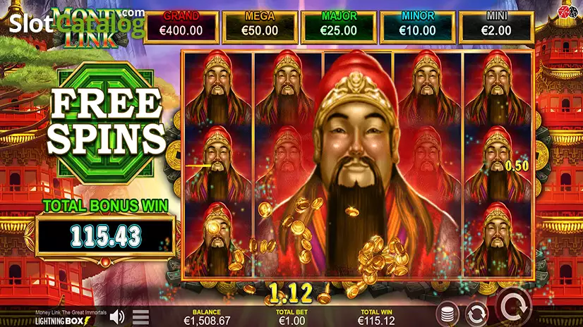Money Link The Great Immortals Free Spins