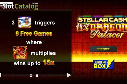 Start Screen. Stellar Cash Dragon Palace slot