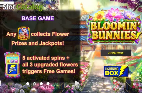 Start Screen. Bloomin’ Bunnies slot
