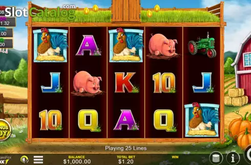 Bildschirm2. Egglink Chicken Fox slot