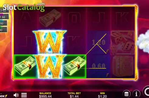 Pantalla3. Thundering High-Dollar Roller Tragamonedas